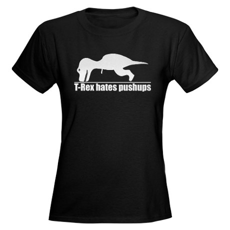 t-rex pushups t-shirt - T-Rex hates pushups